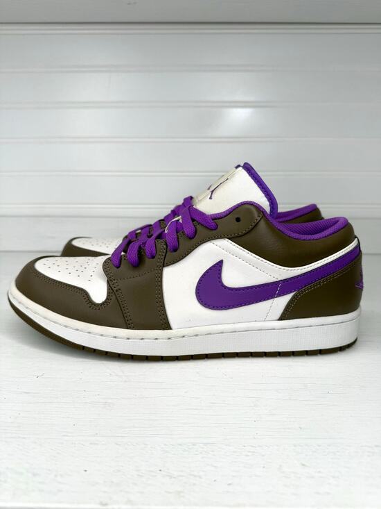Air Jordan Other - Air Jordan 1 Low Purple Mocha Palomino Wild Berry 553558-215 Men’s Size 10.5